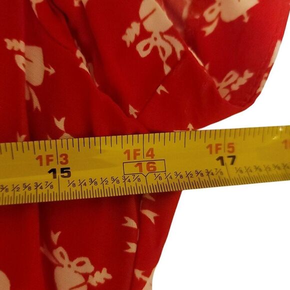 Carol Anderson Vintage Red Collard Dress w/Belt | Size 4 - Picture 7 of 9